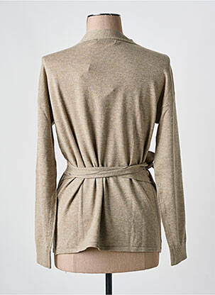 Gilet cache-cœur tissage chiné marron MSCH COPENHAGEN femme
