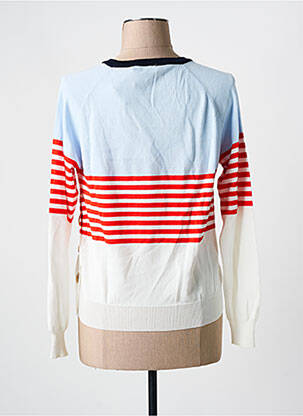 Pull coupe cintrée manches longues bleu CREAM femme
