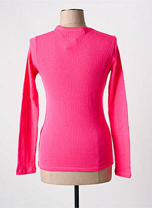 Pull stretch manches longues rose MAJESTIC FILATURES femme
