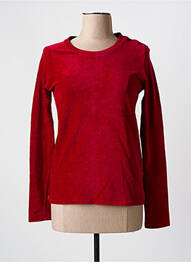 Pull stretch manches longues rouge MAJESTIC FILATURES femme