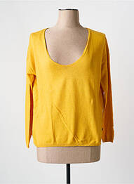 Pull stretch manches 3/4 jaune YERSE femme