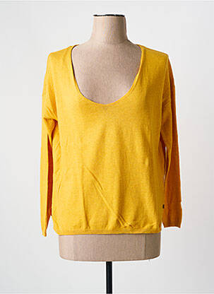 Pull col v manches 3/4 jaune YERSE femme