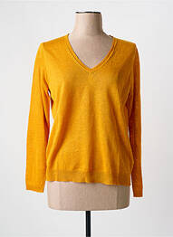 Pull tissage chiné manches longues jaune HARTFORD femme