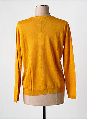 Pull tissage chiné manches longues jaune HARTFORD femme