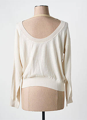 Pull col bateau manches longues beige YAYA femme