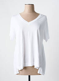 Tunique manches courtes tissage jersey blanc HANA SAN femme