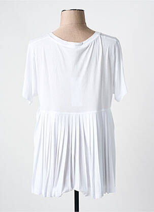 Tunique manches courtes tissage jersey blanc HANA SAN femme