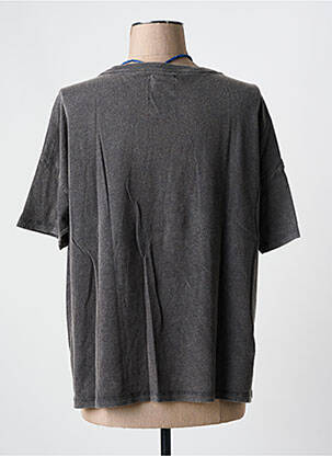 T-shirt coupe droite manches courtes gris ONE TEE X VERONICA LOUBRY femme