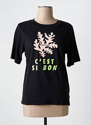 T-shirt sérigraphie manches courtes noir SCOTCH & SODA femme