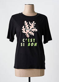 T-shirt manches mi-longues manches courtes noir SCOTCH & SODA femme