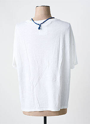 T-shirt sérigraphie manches courtes blanc ONE TEE X VERONICA LOUBRY femme