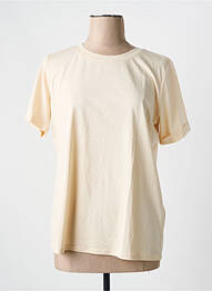 T-shirt coupe droite manches courtes beige YAYA femme