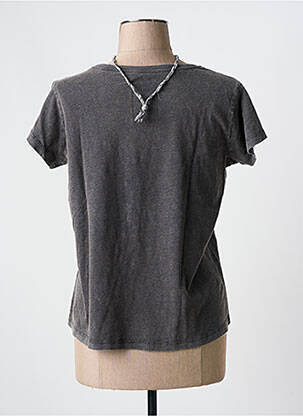T-shirt sérigraphie manches courtes gris ONE TEE femme
