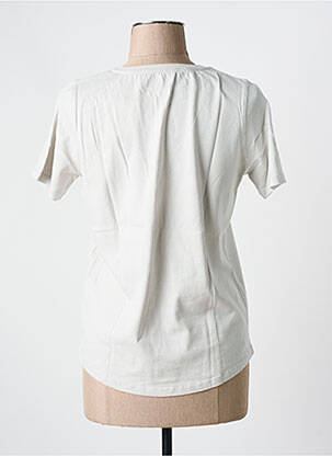 T-shirt imprimé fantaisie manches courtes gris MAJESTIC FILATURES femme