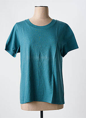 T-shirt coupe droite manches courtes bleu AMERICAN VINTAGE femme