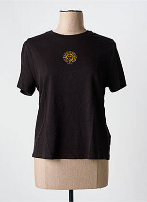 T-shirt sérigraphie manches courtes marron SCOTCH & SODA femme