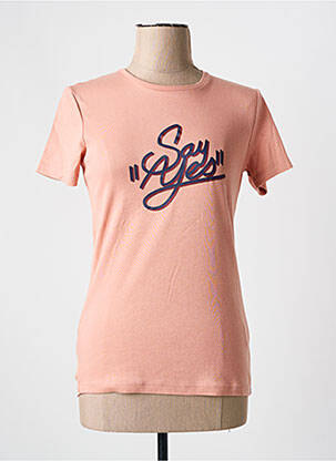 T-shirt sérigraphie manches courtes rose LA PETITE FRANCAISE femme