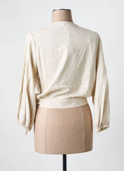 Gilet cache-cœur beige ZILCH pour femme seconde vue