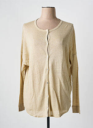 Gilet manches longues beige MAYJUNE pour femme