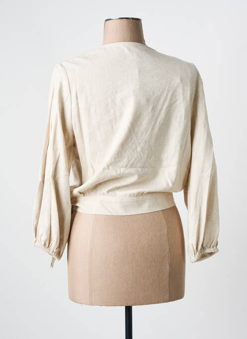 Gilet cache-cœur beige ZILCH pour femme