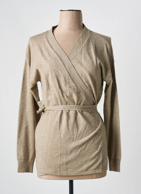 Gilet cache-cœur marron MSCH COPENHAGEN pour femme