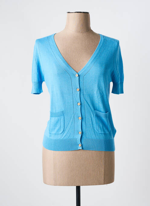 Gilet manches courtes bleu ZILCH pour femme
