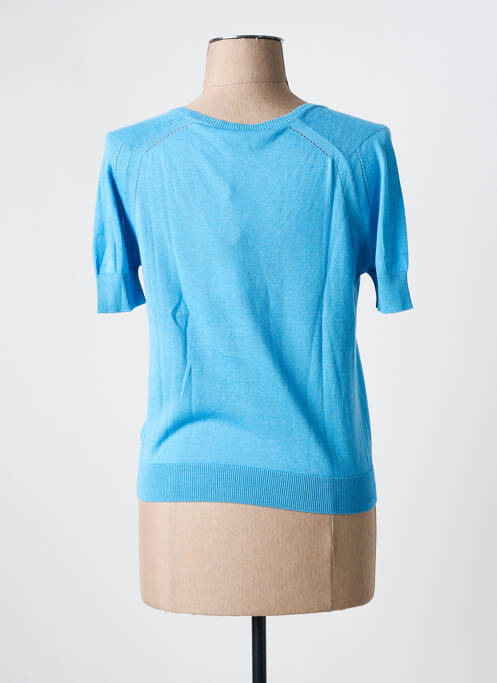 Gilet manches courtes bleu ZILCH pour femme