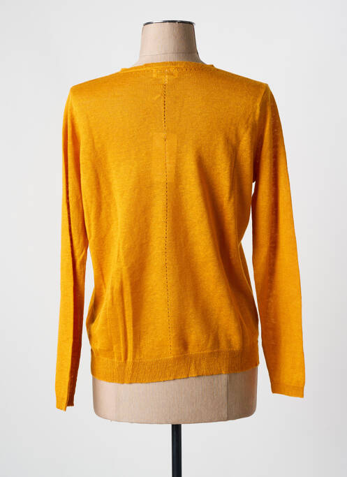 Pull tissage chiné manches longues jaune HARTFORD femme