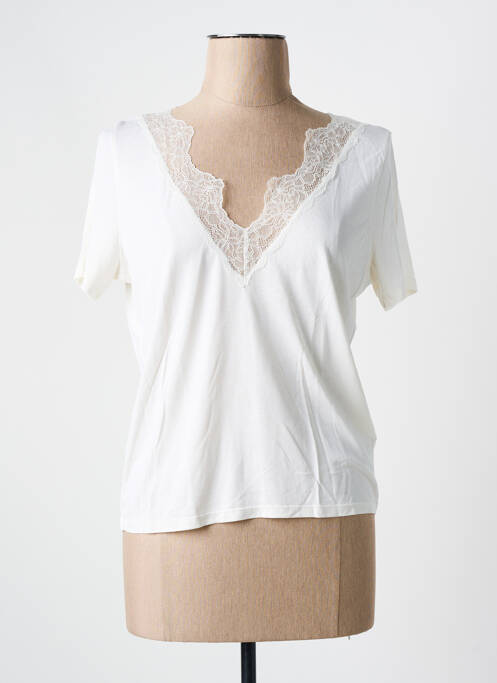 T-shirt beige MAJESTIC FILATURES pour femme