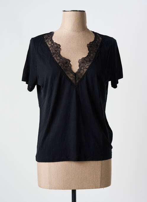 T-shirt noir MAJESTIC FILATURES pour femme