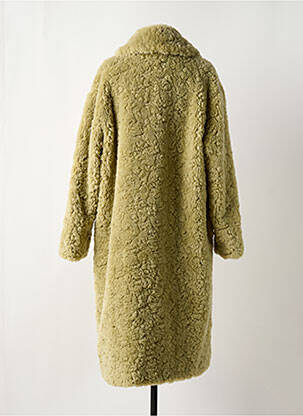 Manteau long coupe droite sans capuche vert OAKWOOD femme