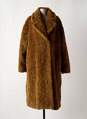 Manteau long coupe droite sans capuche marron OAKWOOD femme