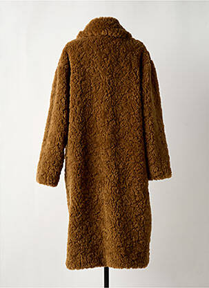 Manteau long coupe droite sans capuche marron OAKWOOD femme