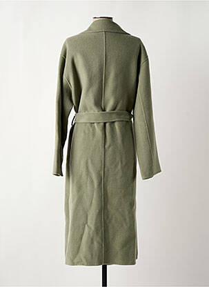 Manteau long coupe cintrée sans capuche vert OAKWOOD femme