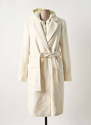 Manteau long a capuche a capuche beige KOCCA femme