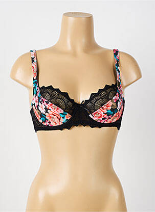 Soutien-gorge broderie haut soutien-gorge emboitant noir ANTIGEL femme