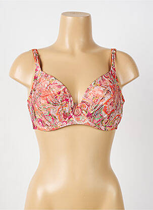 Soutien-gorge effet matière satinée haut soutien-gorge emboitant orange ANTIGEL femme