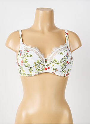 Soutien-gorge broderie haut soutien-gorge emboitant beige ANTIGEL femme