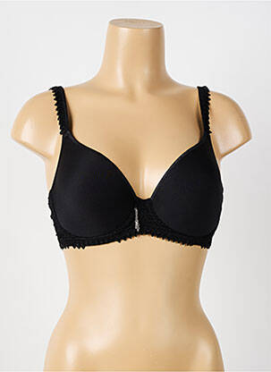 Soutien-gorge effet matière satinée haut soutien-gorge moulé noir LOUISA BRACQ femme