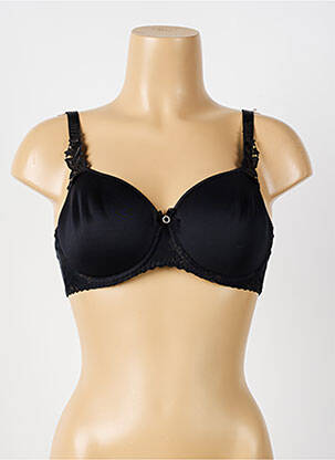 Soutien-gorge effet matière satinée haut soutien-gorge moulé noir LOUISA BRACQ femme