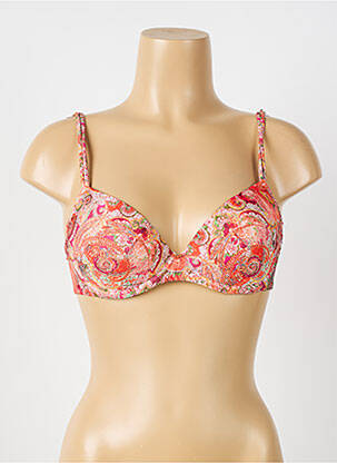 Soutien-gorge effet matière satinée haut soutien-gorge moulé orange ANTIGEL femme