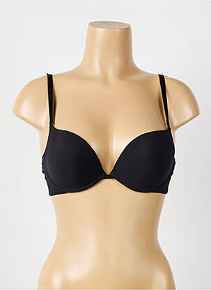 Soutien-gorge effet matière satinée haut soutien-gorge push-up noir ANTIGEL femme