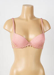 Soutien-gorge effet matière satinée haut soutien-gorge push-up rose ANTIGEL femme