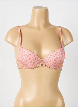 Soutien-gorge effet matière satinée haut soutien-gorge push-up rose ANTIGEL femme