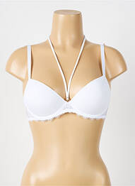 Soutien-gorge effet matière satinée haut soutien-gorge push-up blanc ANTIGEL femme