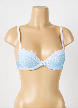 Soutien-gorge effet matière satinée haut soutien-gorge push-up bleu ANTIGEL femme