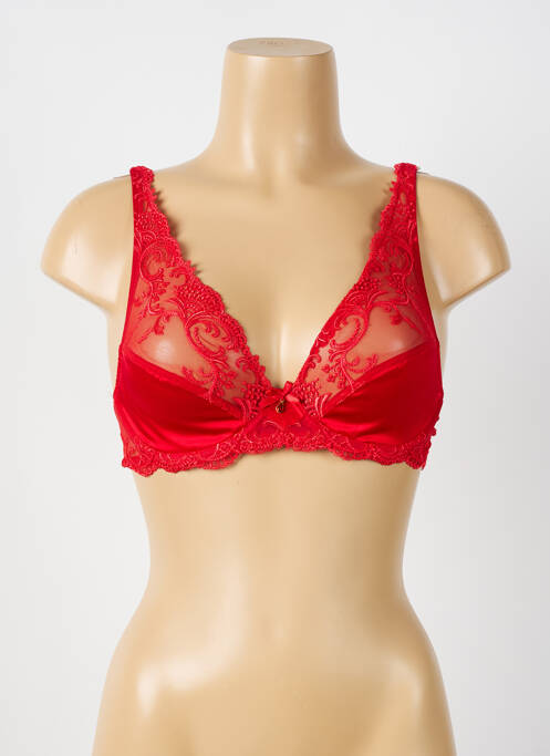 Soutien-gorge légère et transparente haut soutien-gorge emboitant rouge LISE CHARMEL femme