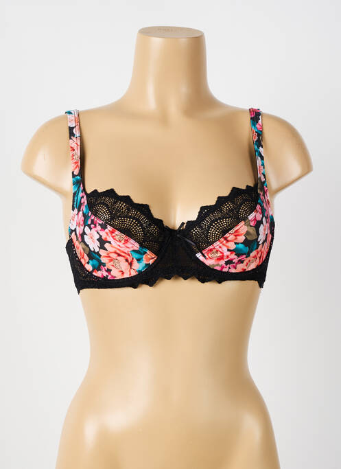 Soutien-gorge broderie haut soutien-gorge emboitant noir ANTIGEL femme