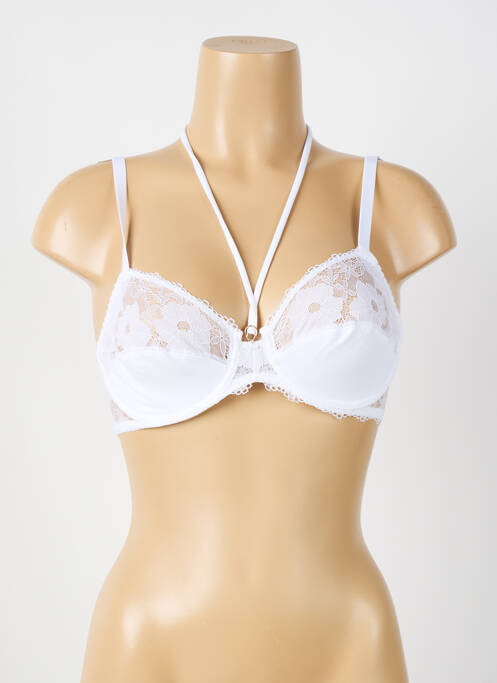 Soutien-gorge effet matière satinée haut soutien-gorge emboitant blanc ANTIGEL femme