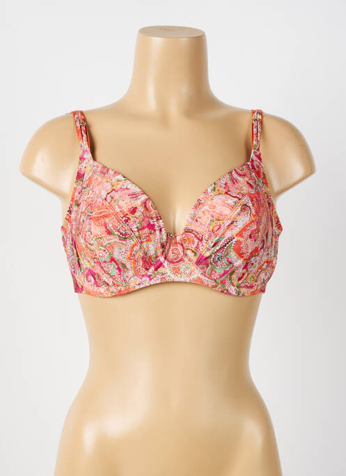Soutien-gorge effet matière satinée haut soutien-gorge emboitant orange ANTIGEL femme